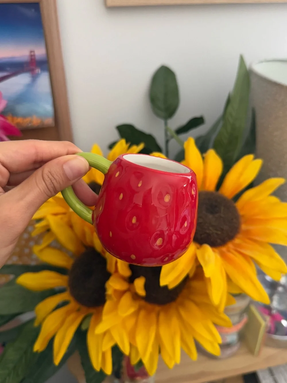 Strawberry Mini Mug Stationary Kitchen Decor Red Cottage